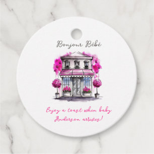 Bonjour Bebe Paris Französisch Pink Black Baby Dus Geschenkanhänger