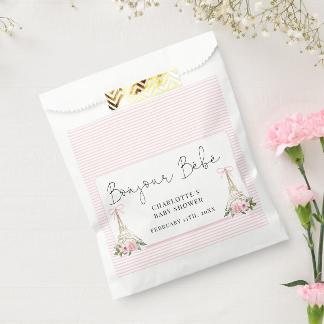 Bonjour Bebe Paris Französisch Pink Eiffel Baby Du Geschenktütchen (Versiegelt)