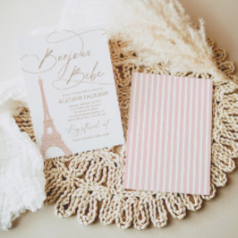 Bonjour Bebe Paris French Baby Dusche Einladung