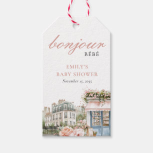 Bonjour Bébé Paris French Baby Shower Geschenkanhänger