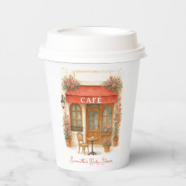 Bonjour Bebe Paris French Café Baby Shower Pappbecher