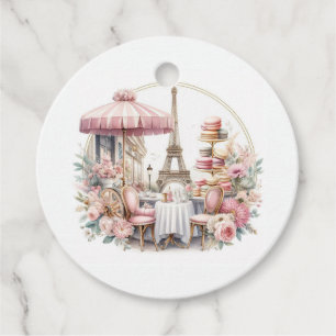 Bonjour Bébé Parisian Café Baby Shower Geschenkanhänger