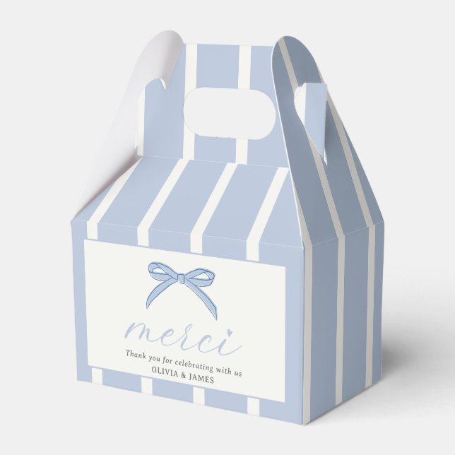 Bonjour Bébé Pink Paris Eiffel Tower Baby Dusche Geschenkschachtel (Vorderseite)