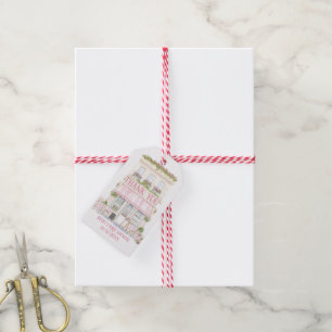 Bonjour Bebe Pink Pariser Café Baby Girl Dusche Geschenkanhänger