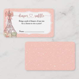 Bonjour Bebe Pink Parisian Diaper Raffekarte Begleitkarte