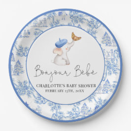 Bonjour Bebe Romantic French Girl Baby Showpap Pappteller