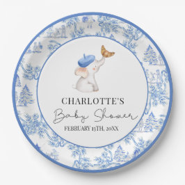 Bonjour Bebe Romantic French Girl Baby Showpap Pappteller