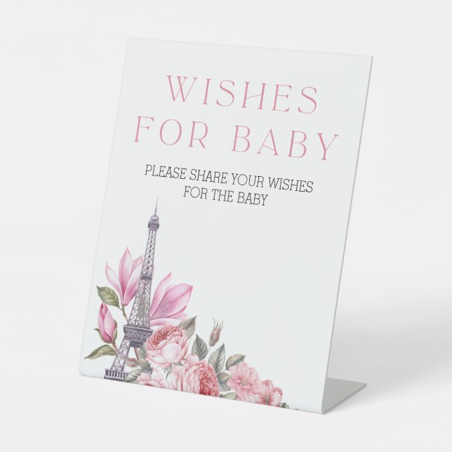 Bonjour Bebe | Voeux pour panneau Baby shower (Recto)