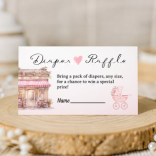 Bonjour Bebe Windel-Raffelkarte Paris Baby Shower Begleitkarte