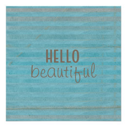 Bonjour Belle Chic Design rayé | Poster