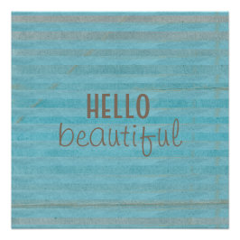 Bonjour Belle Chic Design rayé | Poster