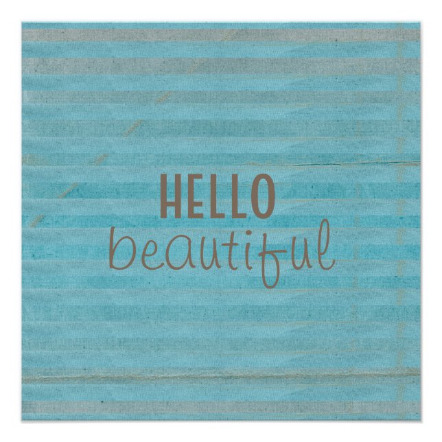 Bonjour Belle Chic Design rayé | Poster (Devant)