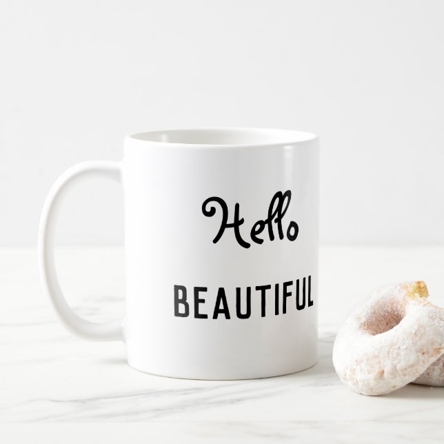 Bonjour Belle Mug de café (Avec donut)