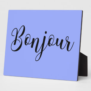 Bonjour-blackText Fotoplatte