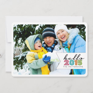Bonjour Bonne Année 2015 Carte photo de famille
