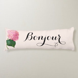 Bonjour Bonne Nuit Pink Hydrangea Kissen