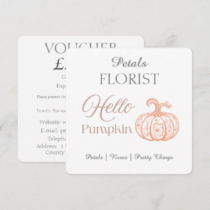 Bonjour Bonsaï Carte Cadeau Fleuriste Halloween