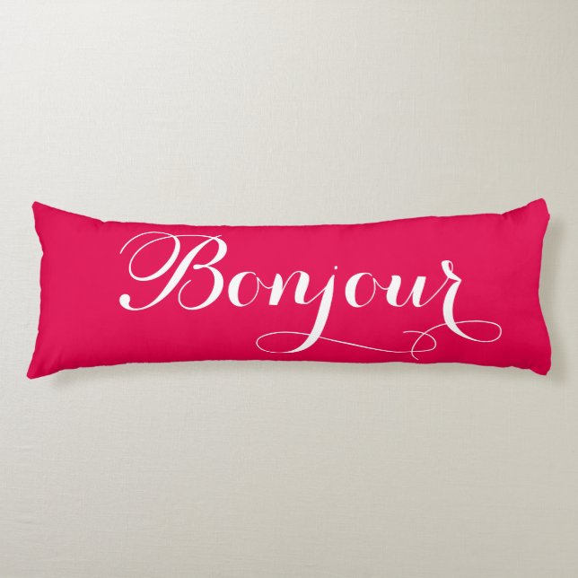 Bonjour Bonsoir Kissen (Vorderseite)