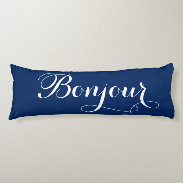 Bonjour Bonsoir Kissen (Vorderseite)