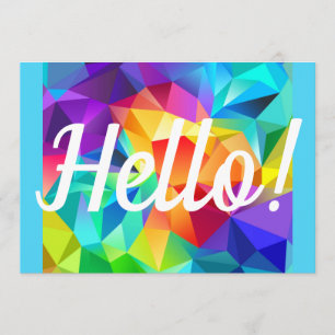 Bonjour Carte Bright Happy Rainbow Anniversaire ou