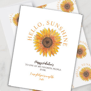 Bonjour Carte de la Saint-Valentin Sunshine