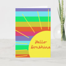 Bonjour carte de voeux soleil