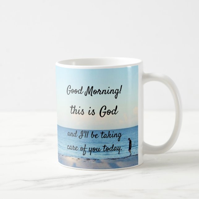 "Bonjour, c'est Dieu" Café Mug (Droite)