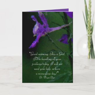 "Bonjour. C'est Dieu." Carte Inspiration