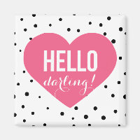 Bonjour Coeur Chéri | Magnet Pois