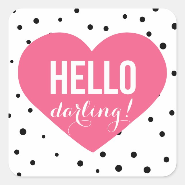 Bonjour Coeur Chéri | Sticker Pois (Devant)
