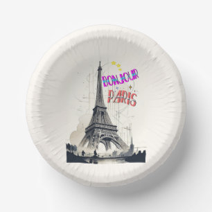 Bonjour Colorful Paris Pappteller