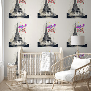 Bonjour Colorful Paris Tapete