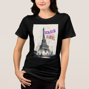 Bonjour Colorful Paris Tri-Blend Shirt