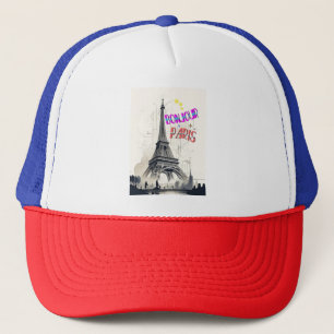 Bonjour Colorful Paris Truckerkappe