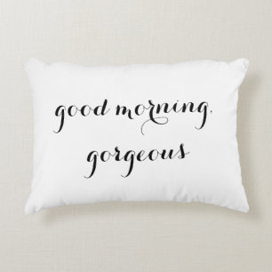 "Bonjour," coussin décoratif magnifique