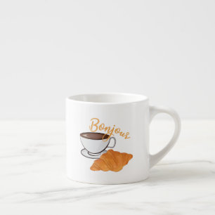Bonjour Croissant Coffee Breakfast - French Café Espressotasse