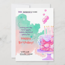 BONJOUR D'ANNIVERSAIRE Carte de vacances personnal
