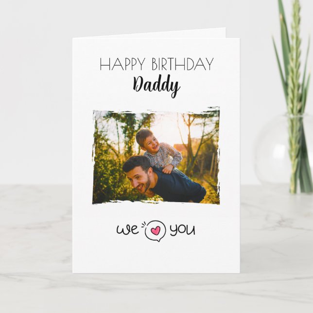 BONJOUR D'ANNIVERSAIRE CARTE JOURNÉE PHOTO ET TEXT (Devant)