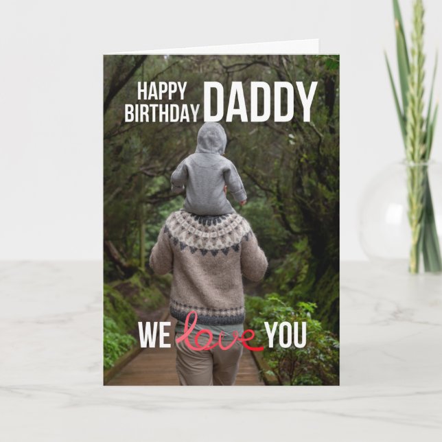 BONJOUR D'ANNIVERSAIRE DE LA CARTE DADDY PHOTO ET  (Devant)