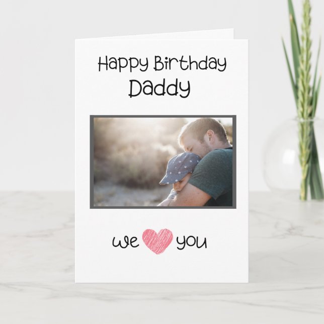 BONJOUR D'ANNIVERSAIRE DE LA CARTE DADDY PHOTO ET  (Devant)
