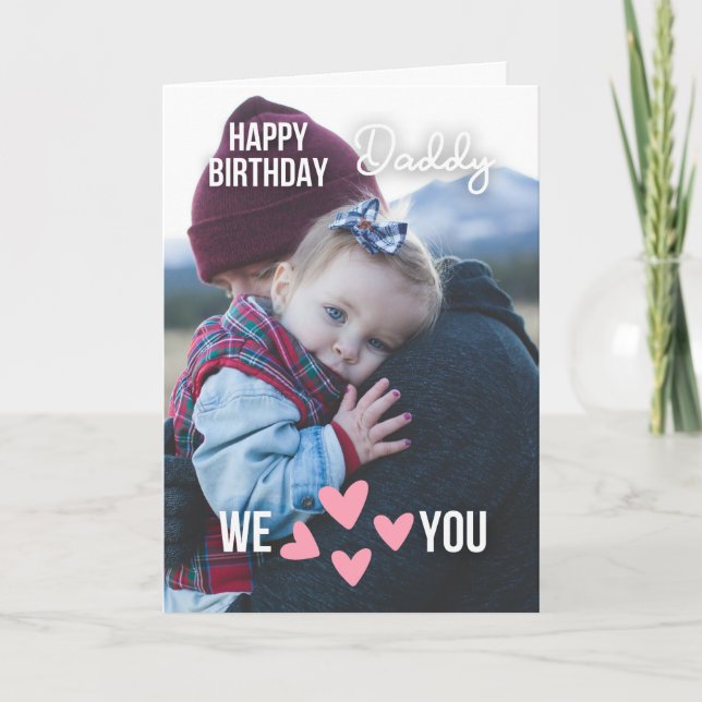 BONJOUR D'ANNIVERSAIRE DE LA CARTE DADDY PHOTO ET  (Devant)