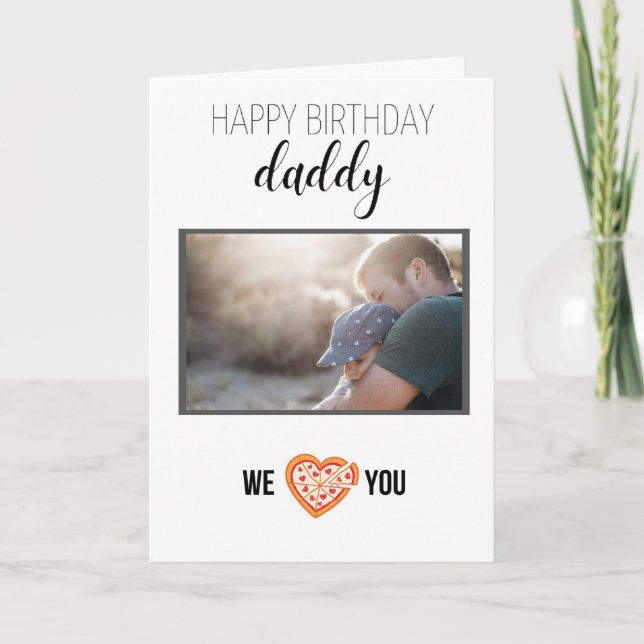BONJOUR D'ANNIVERSAIRE DE LA CARTE DADDY PHOTO ET  (Devant)