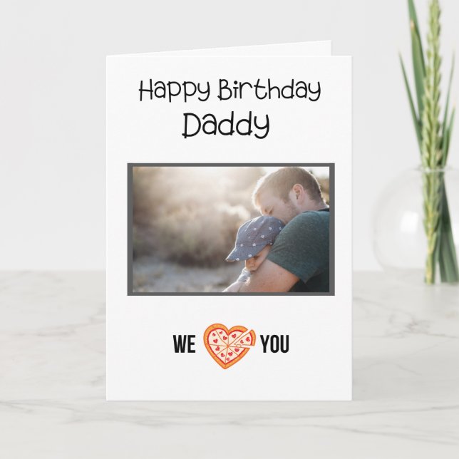 BONJOUR D'ANNIVERSAIRE DE LA CARTE DADDY PHOTO ET  (Devant)