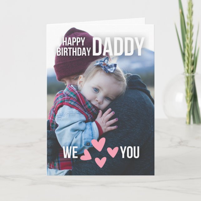BONJOUR D'ANNIVERSAIRE DE LA CARTE DADDY PHOTO ET  (Devant)