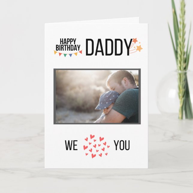 BONJOUR D'ANNIVERSAIRE DE LA CARTE DADDY PHOTO ET  (Devant)