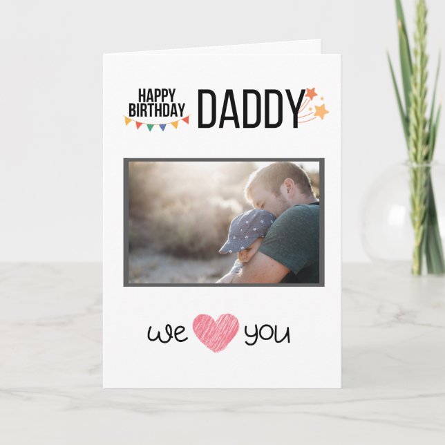 BONJOUR D'ANNIVERSAIRE DE LA CARTE DADDY PHOTO ET  (Devant)