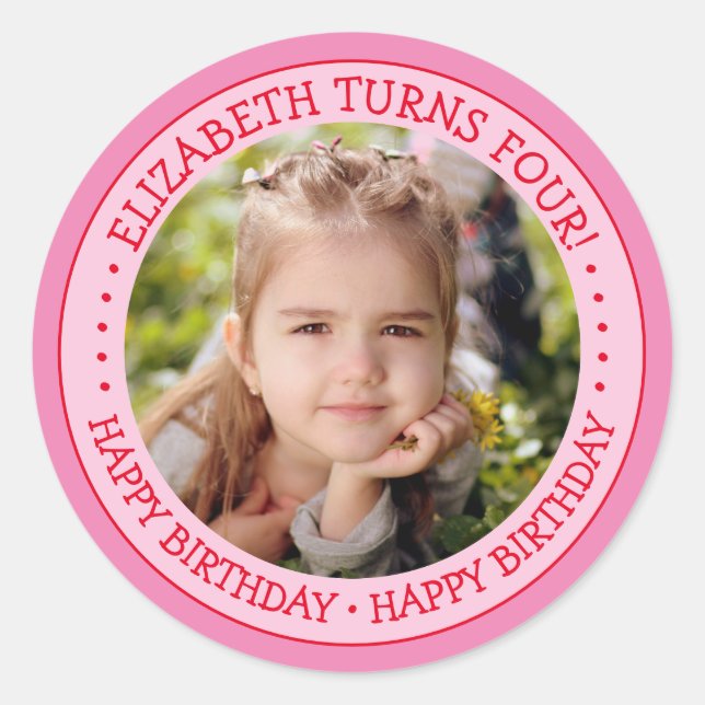 BONJOUR D'ANNIVERSAIRE Photo Sticker (Devant)