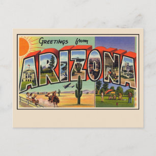 Bonjour de Arizona grande lettre carte postale
