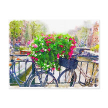 Bonjour de carte postale d'Amsterdam