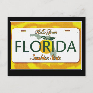 Bonjour De Floride Carte postale Vintage voyage